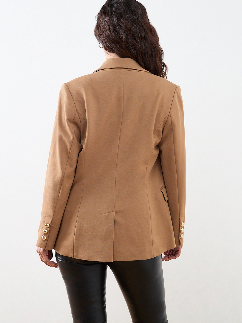 Petite Long Line Blazer in Ponte