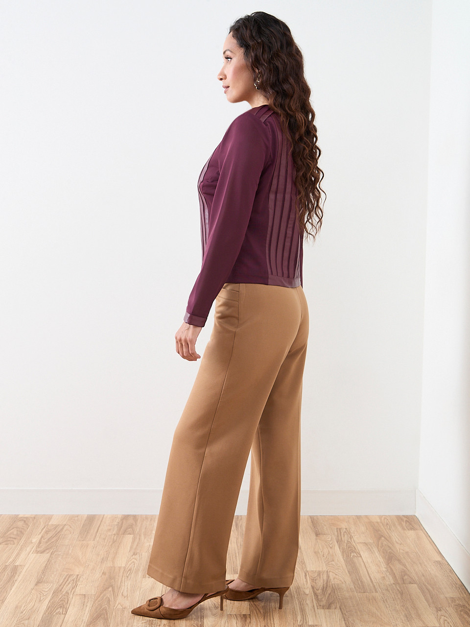 Petite Vegan Leather and Mesh Jacket