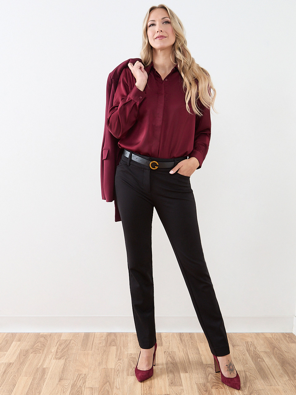 Quinn Slim-Leg Ponte Pant