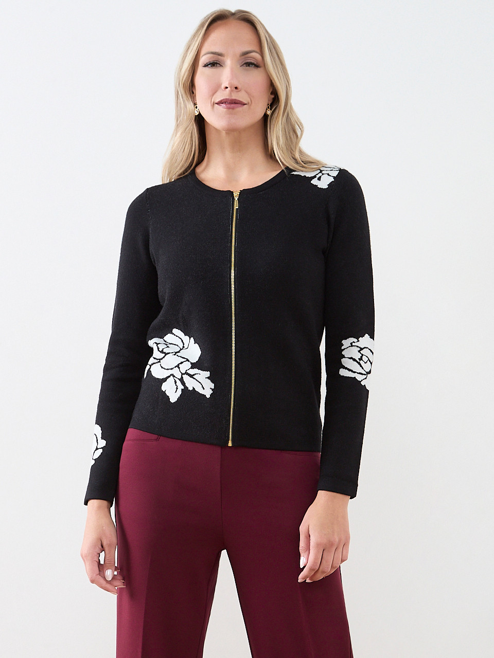 Short Length Zip-Front Sweater