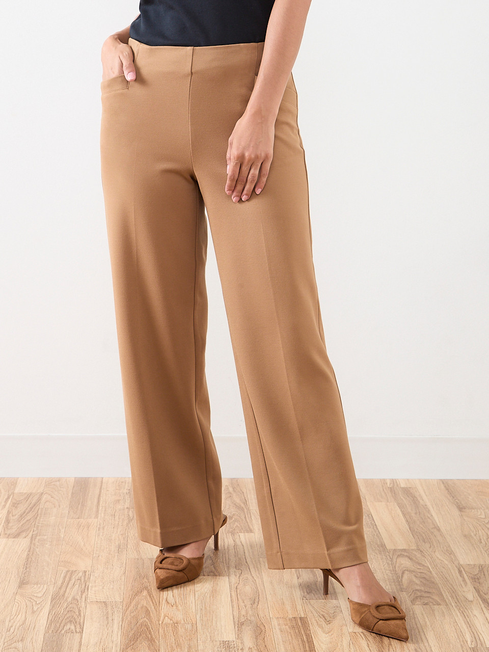 Tonia Ponte Wide-Leg Pant