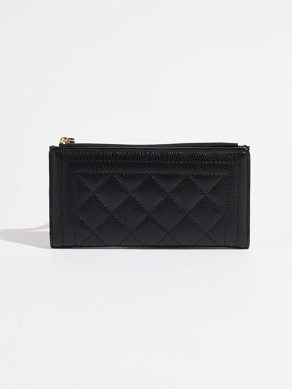 Black Faux Leather Wristlet