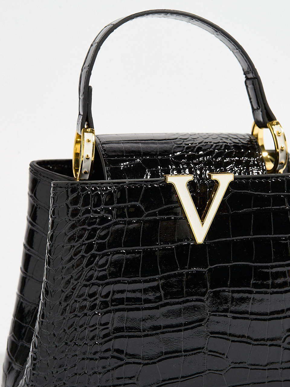 Black V Handbag