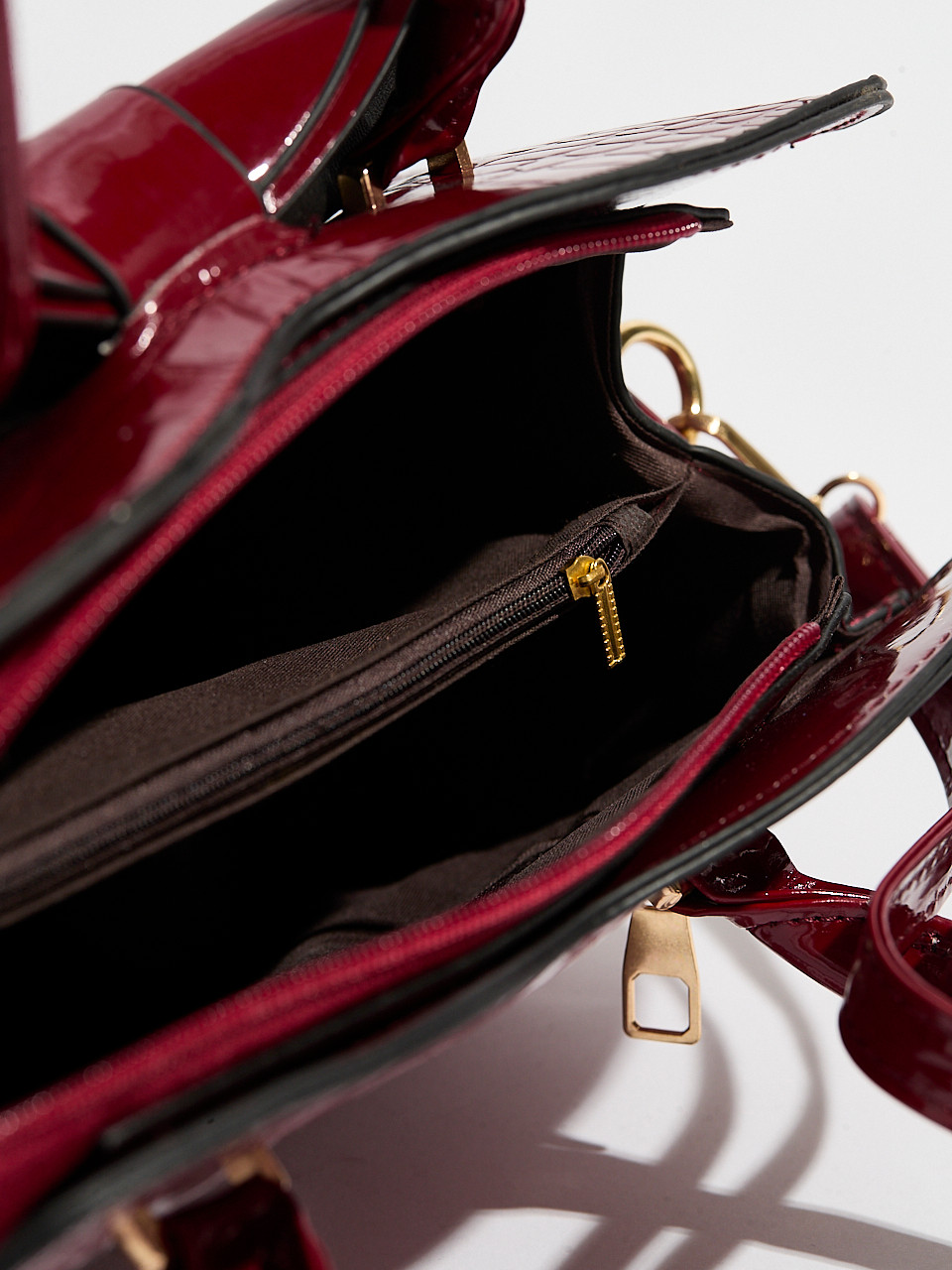 Dark Cherry Bow Handbag