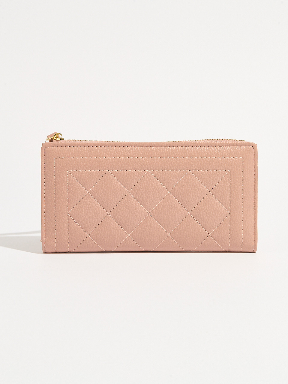 Dusty Pink Faux Leather Wristlet