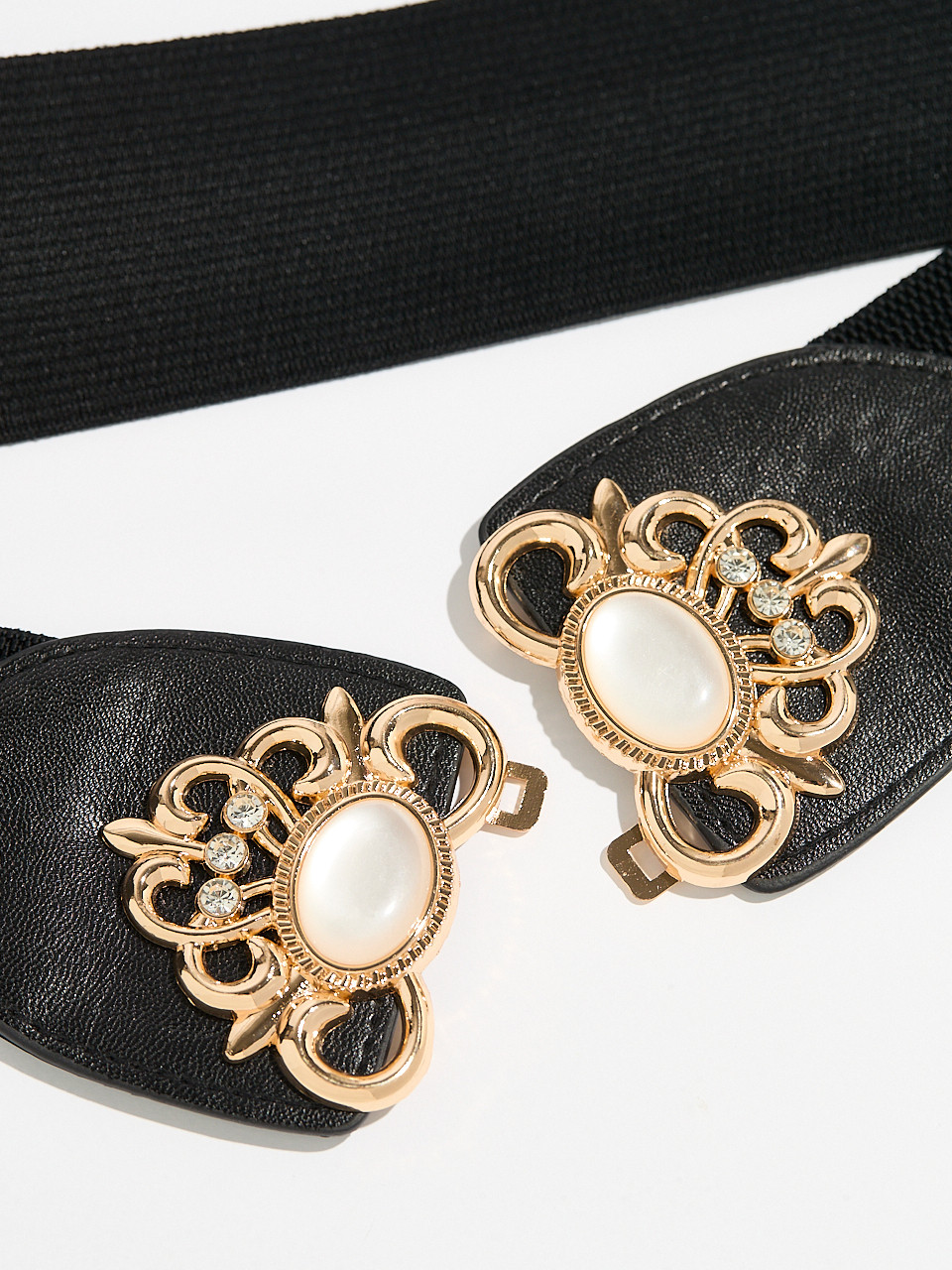 Gold & Pearl Stretch Belt