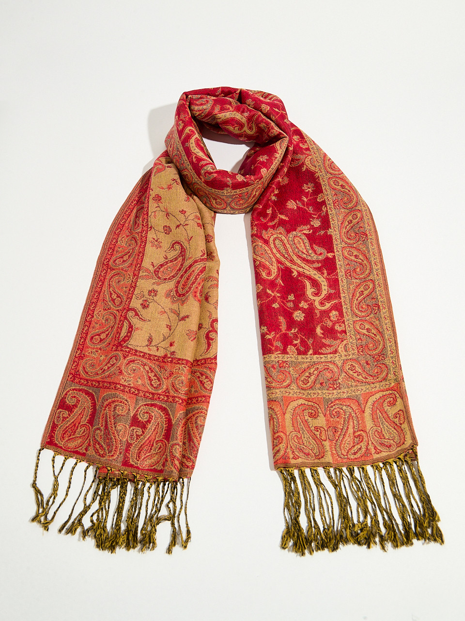 Small Pumpkin Paisley Print Pashmina