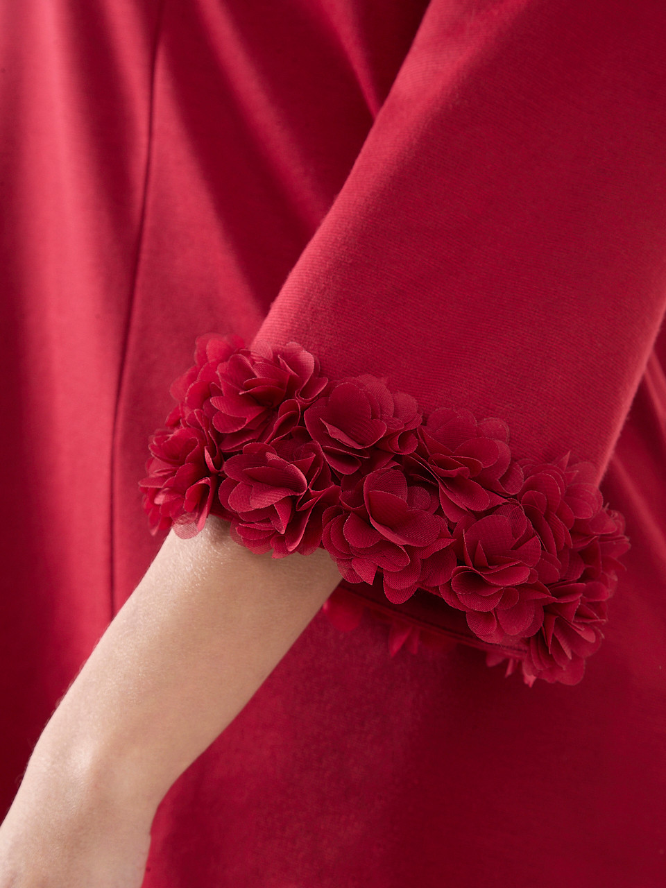 3/4 Sleeve Tunic with Rosettes