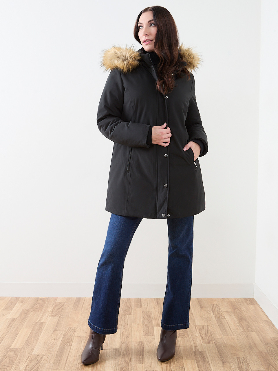 Black Vegan Down Parka