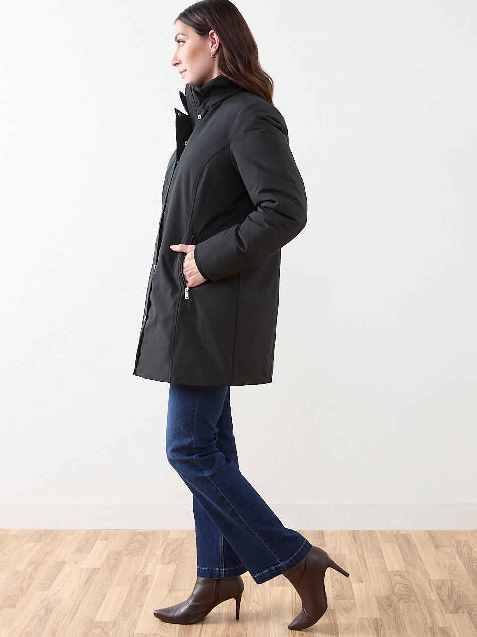Black Vegan Down Parka | Cleo