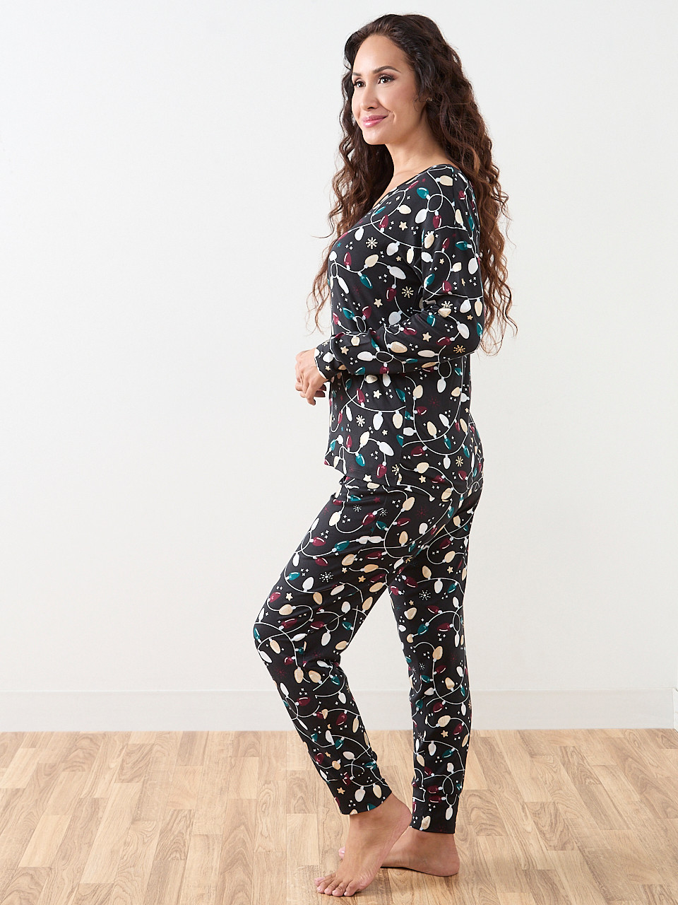 Christmas Light Print PJ Set