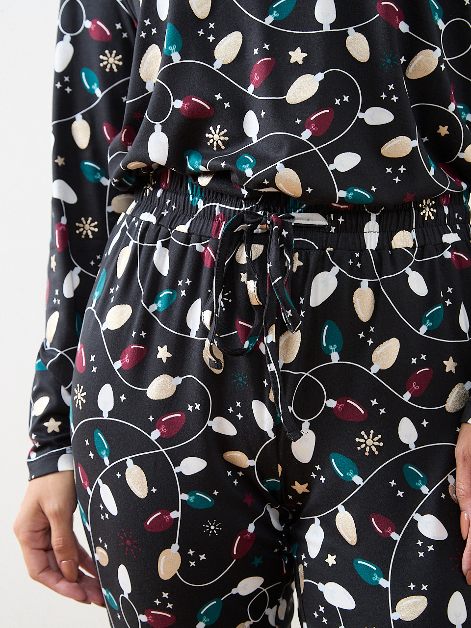 Christmas Light Print PJ Set