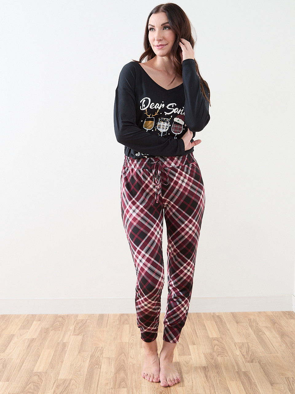 Dear Santa Screen Print PJ Set