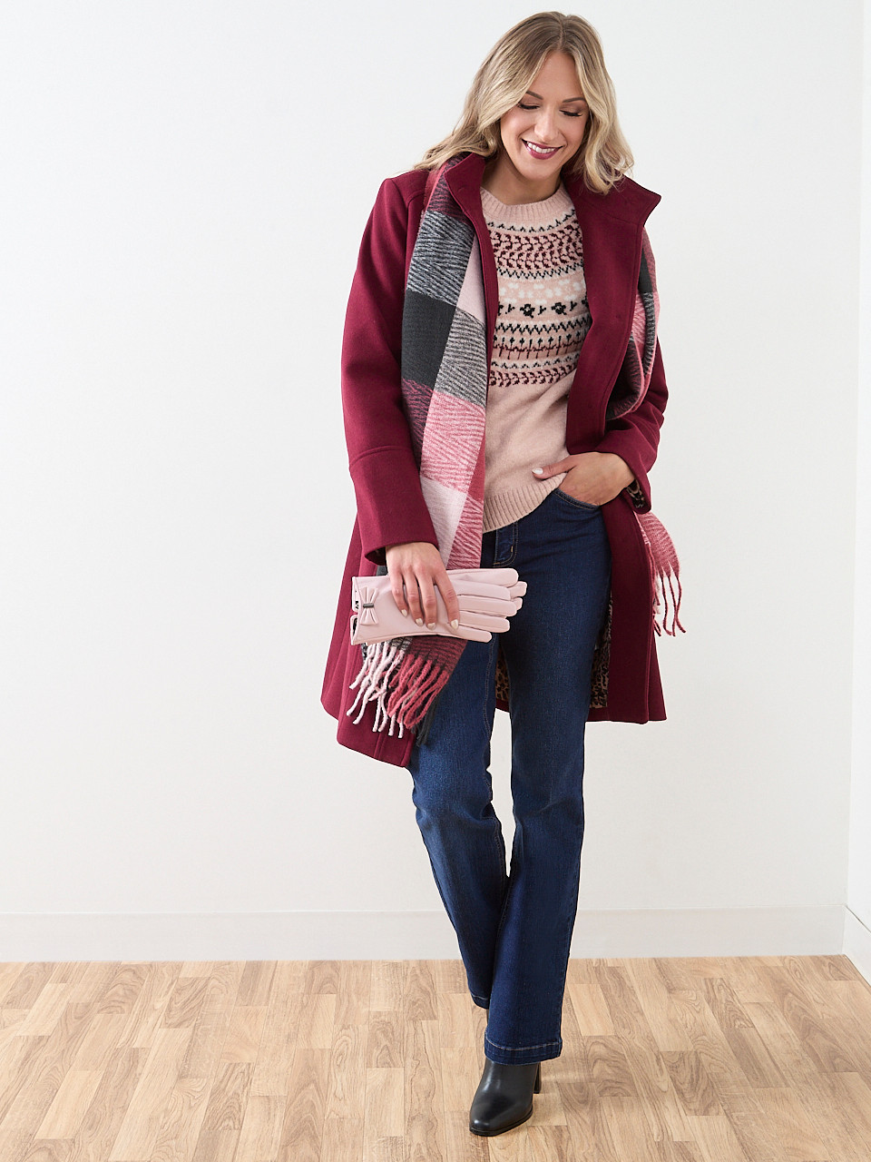 Long Sleeve Fairisle Crew Neck Sweater