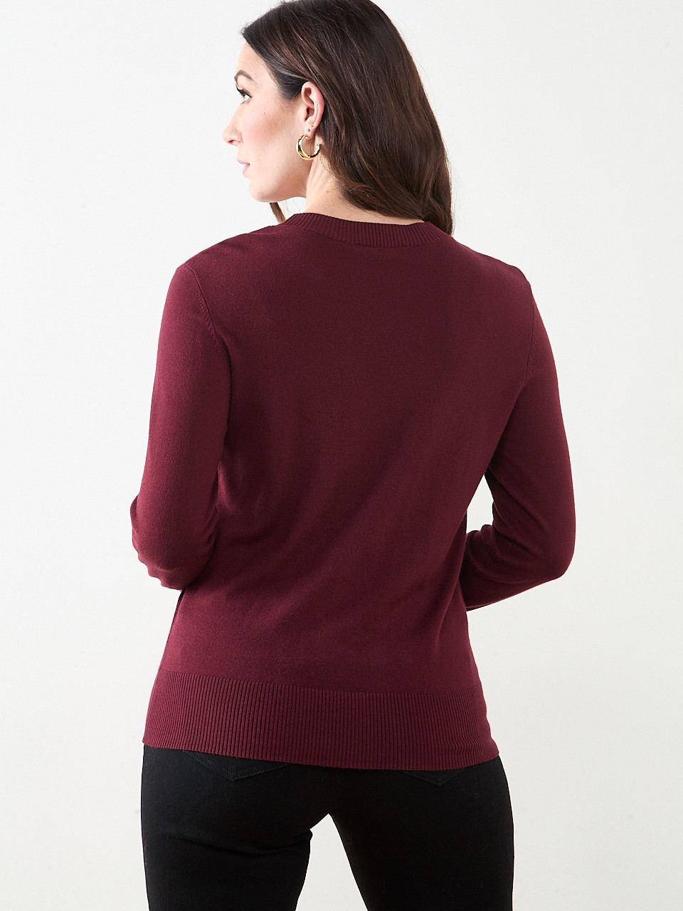 Long Sleeve Sequin Bow Sweater