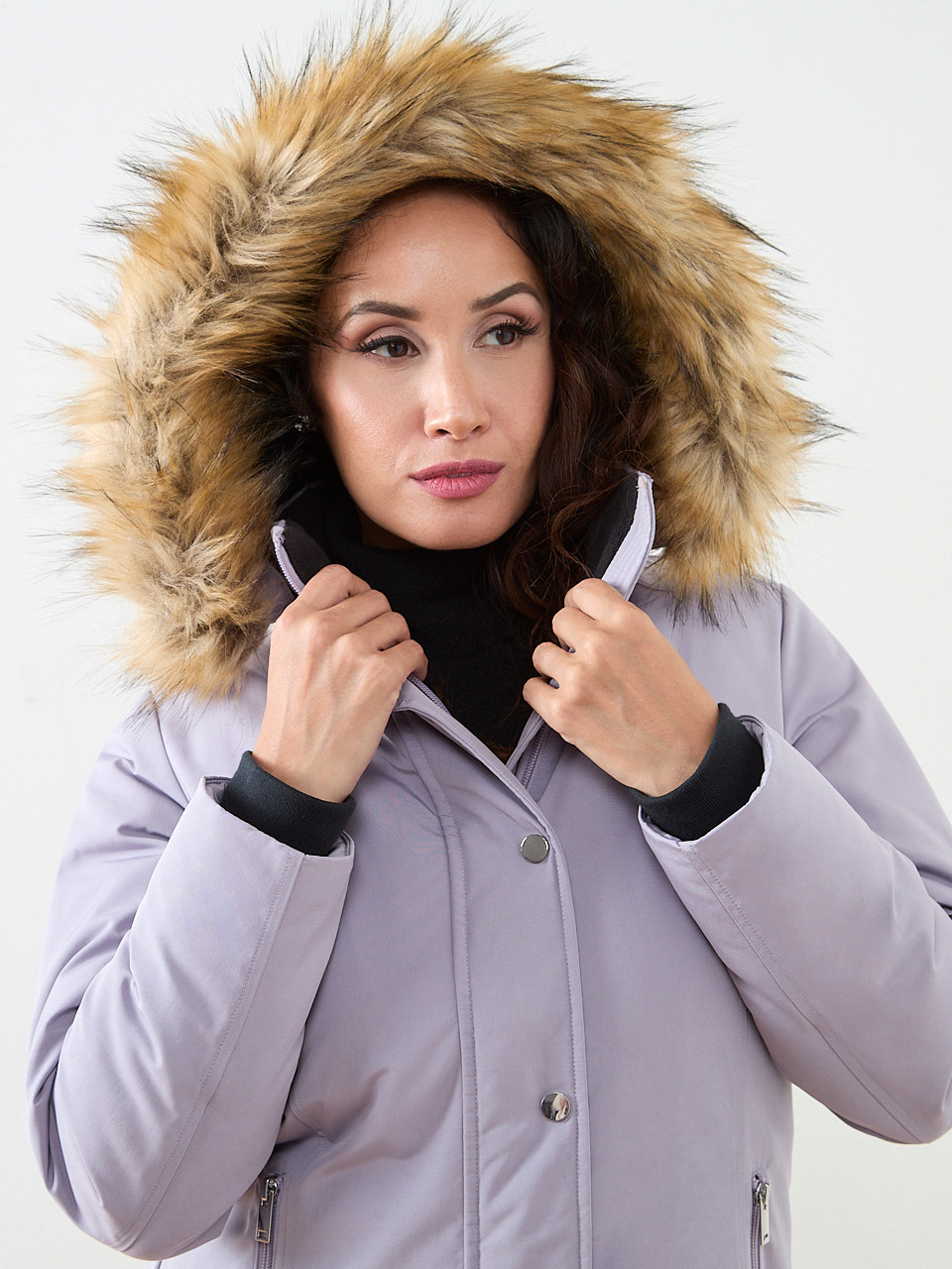 Petite Lavender Vegan Down Parka