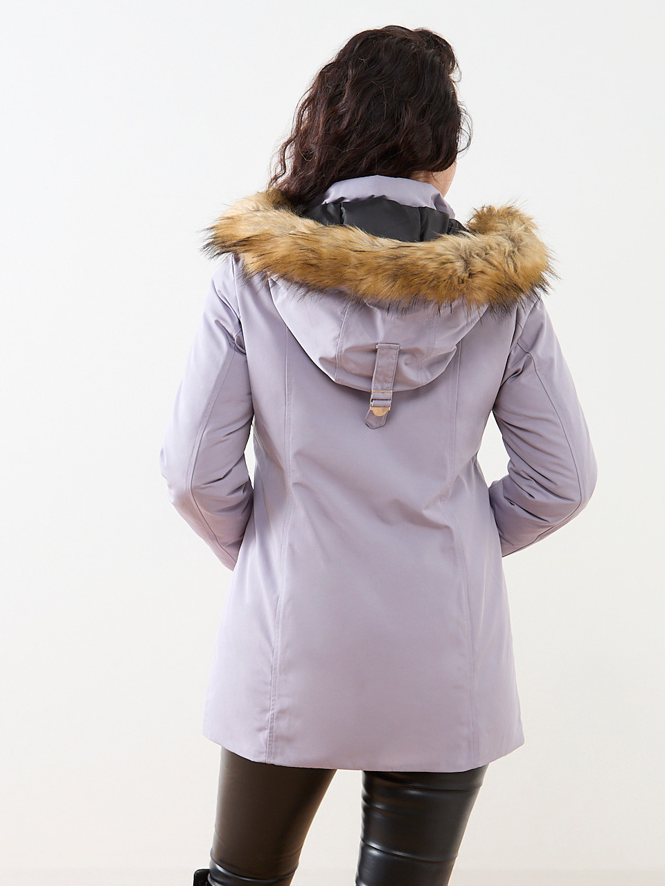 Petite Lavender Vegan Down Parka | Cleo