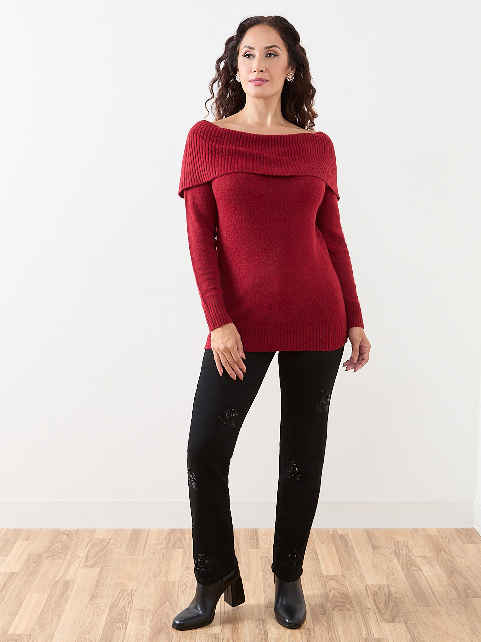 Petite Marilyn-Neck Sweater