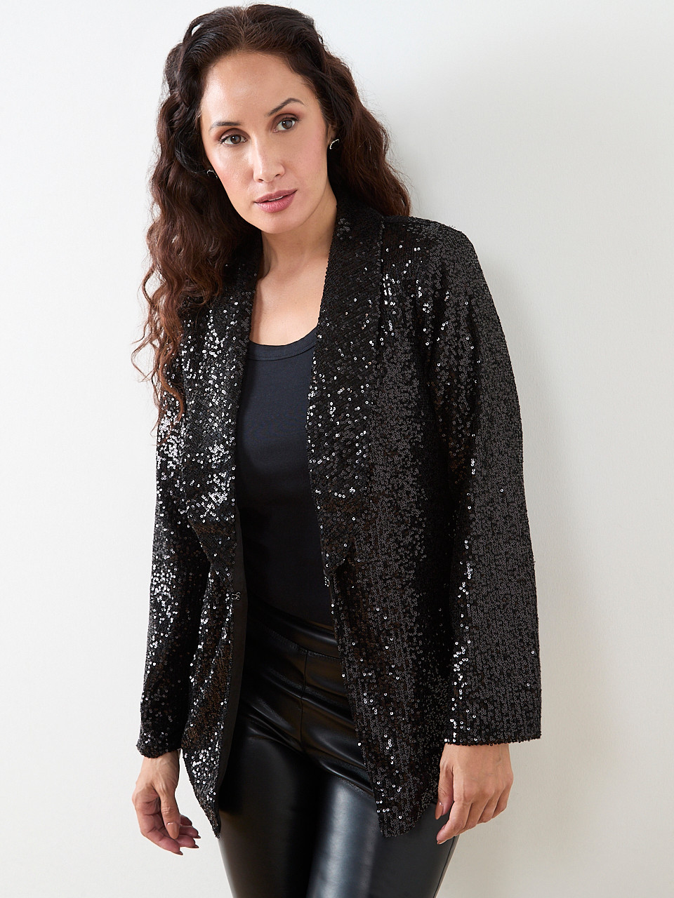 Petite Sequin Socialite Blazer
