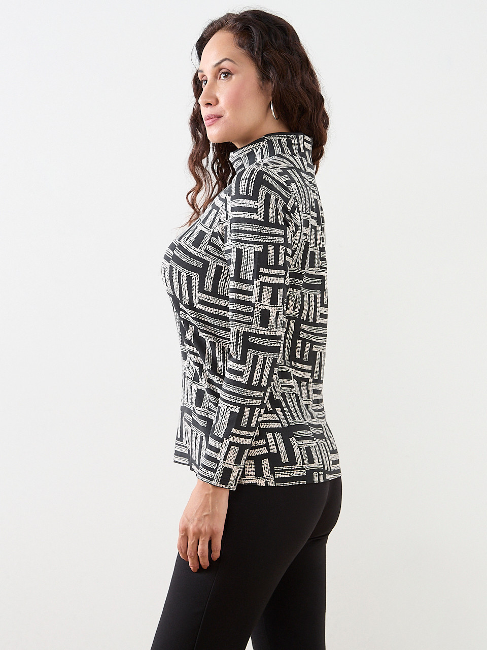 Petite Stretch Jersey Turtleneck