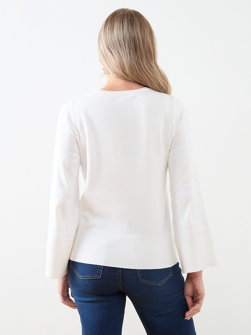 Sequin Windowpane Sweater