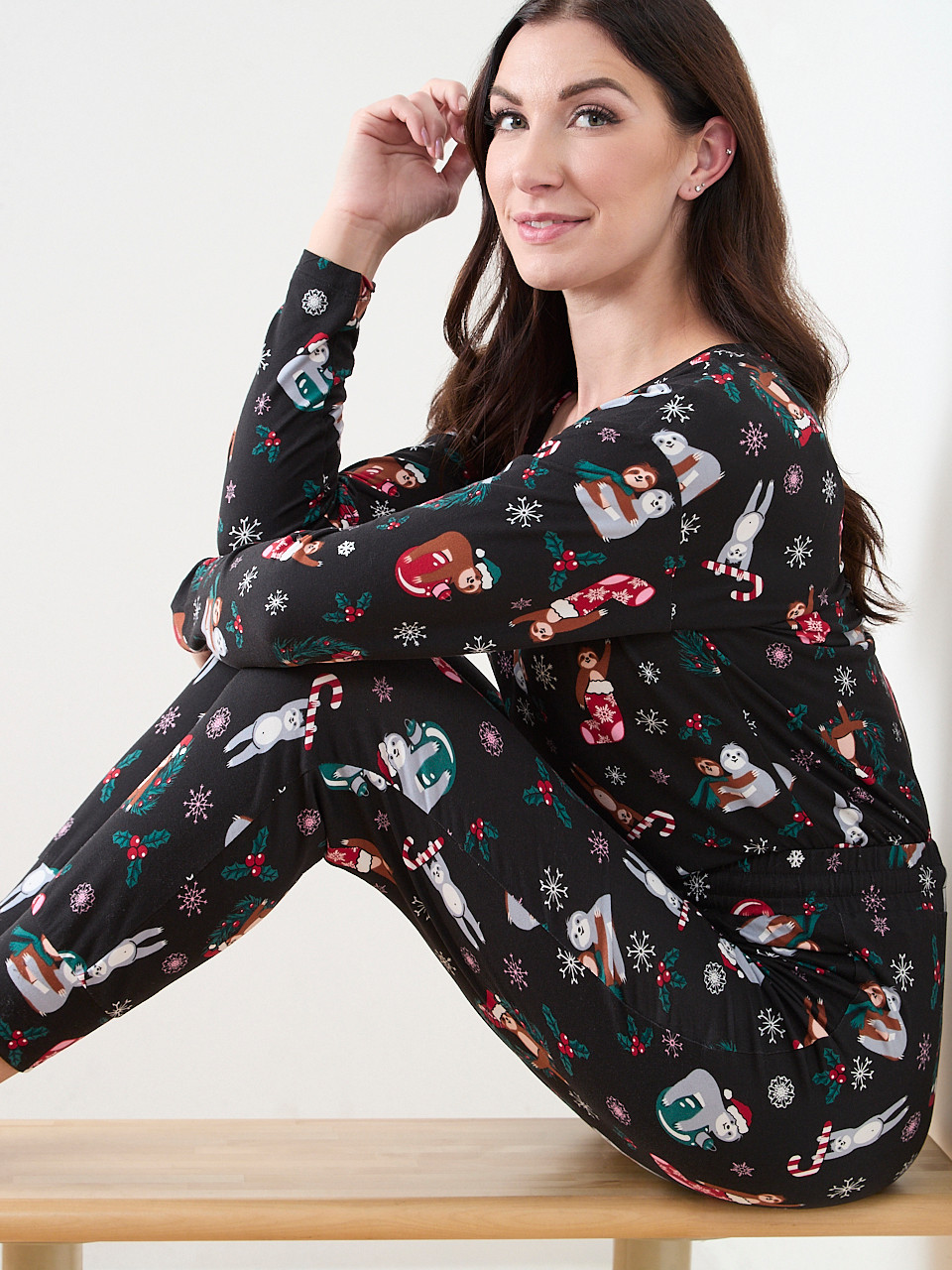 Sloth Print PJ Set