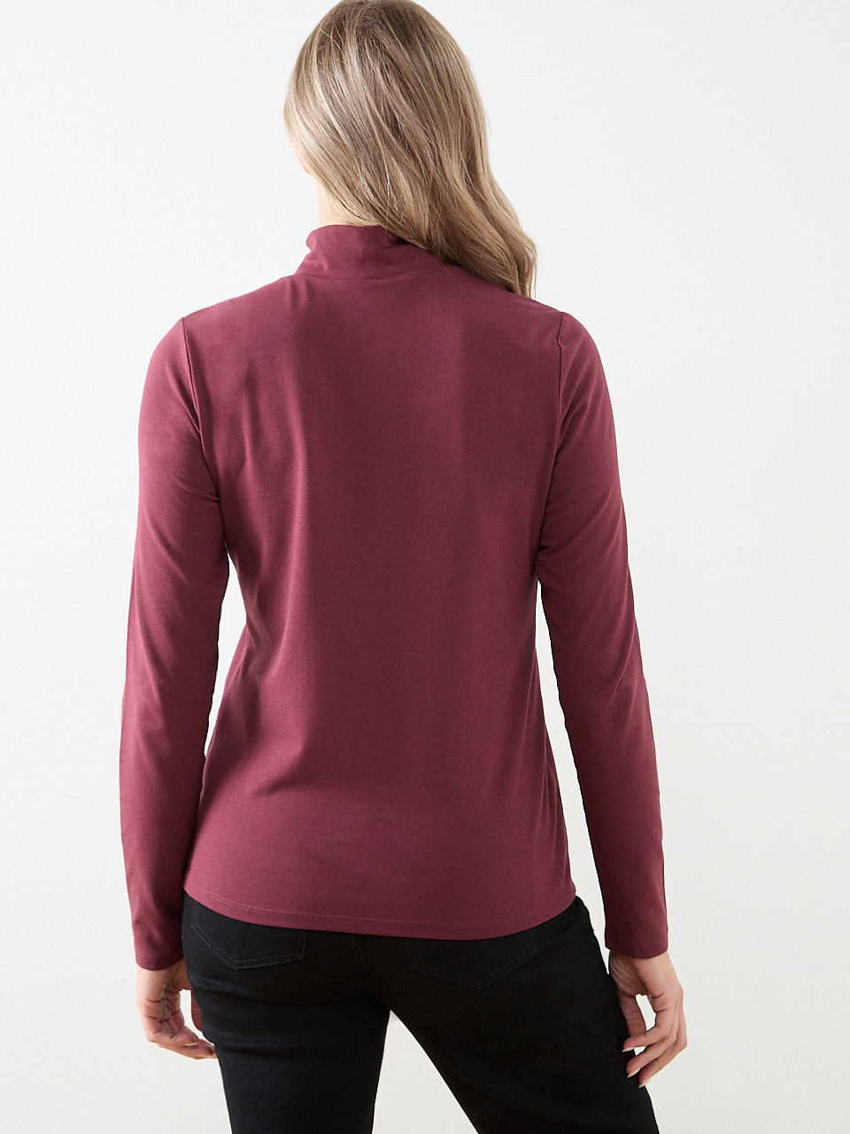 Stretch Jersey Turtleneck