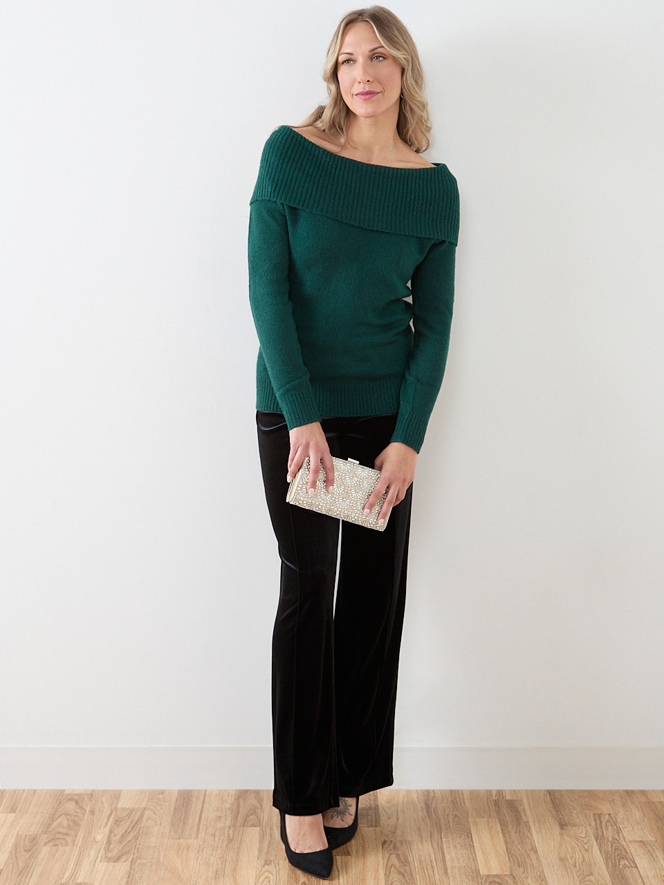 Trisha Black Velvet Pant