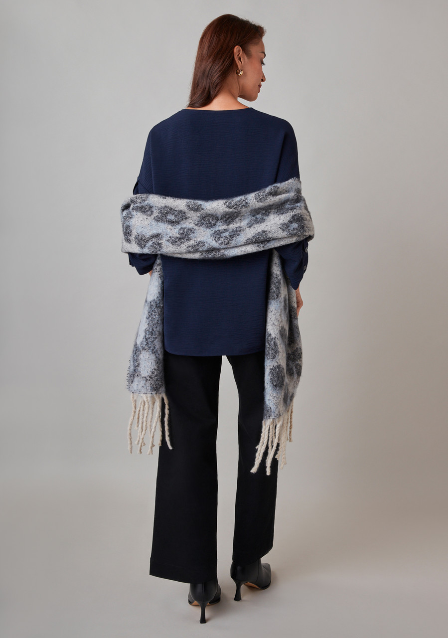 Blue Frost Plush Animal Scarf