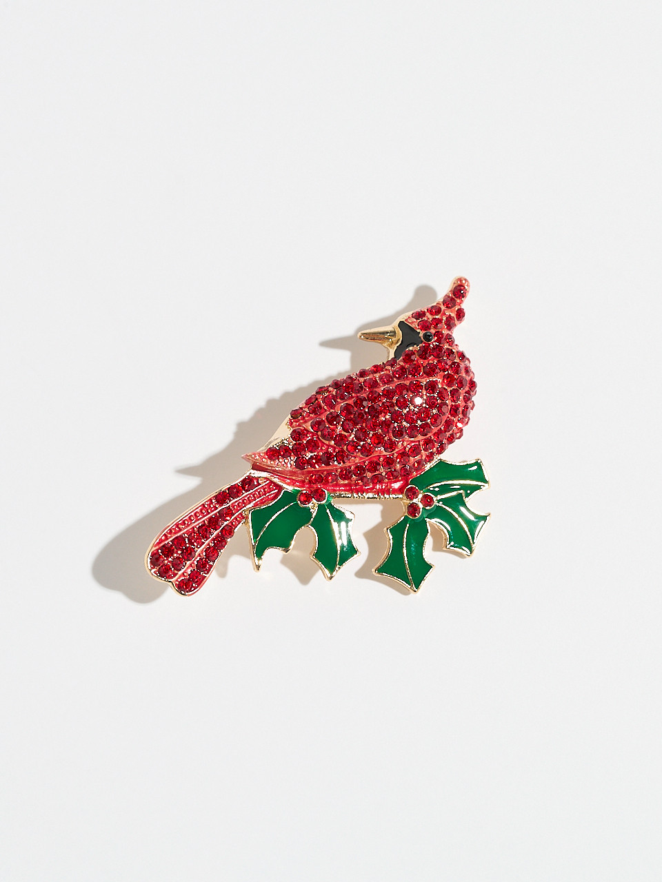 Crystal Cardinal Brooch