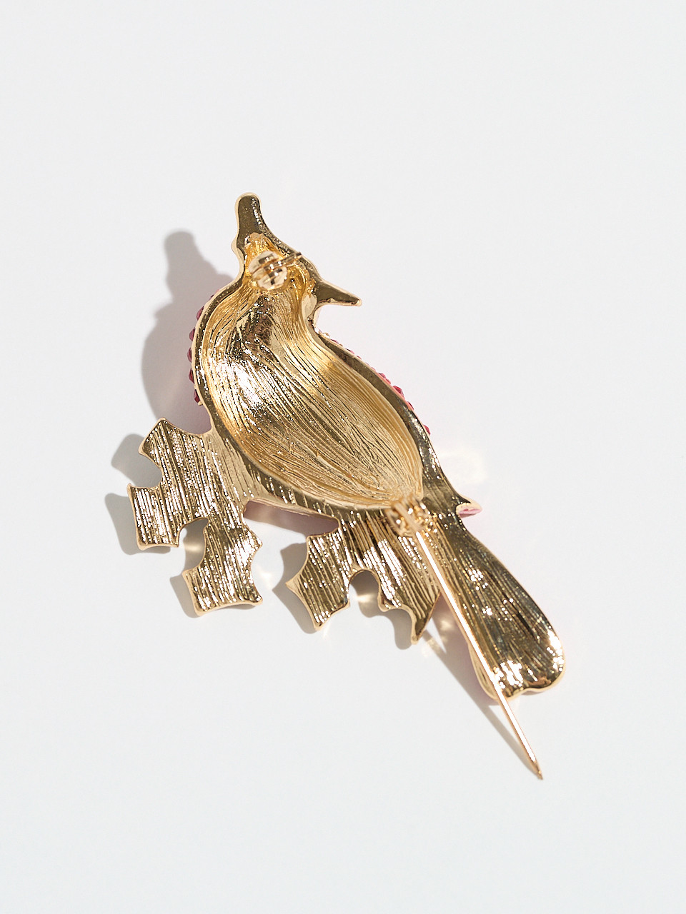 Crystal Cardinal Brooch