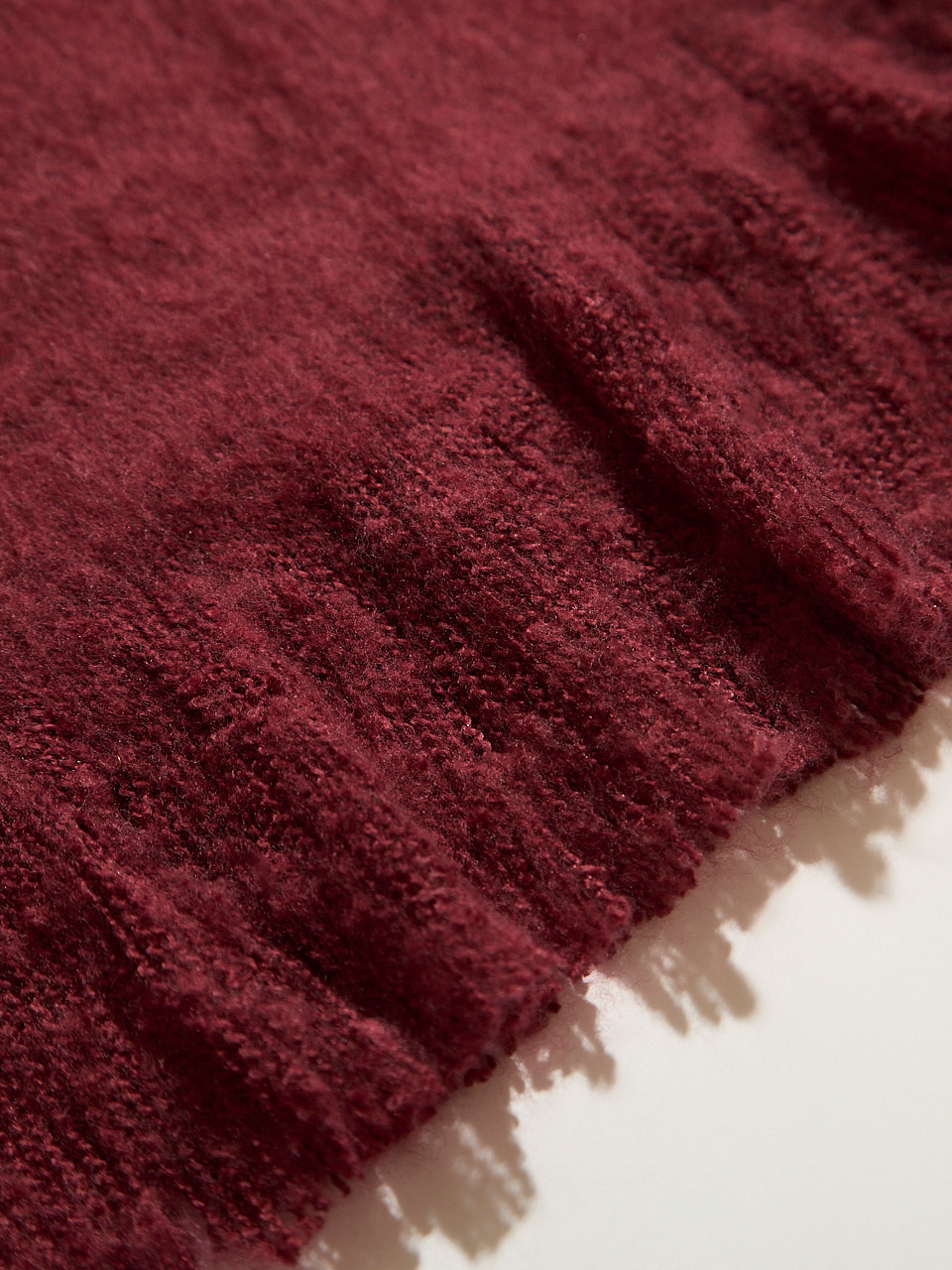 Dark Cherry Boucle Scarf