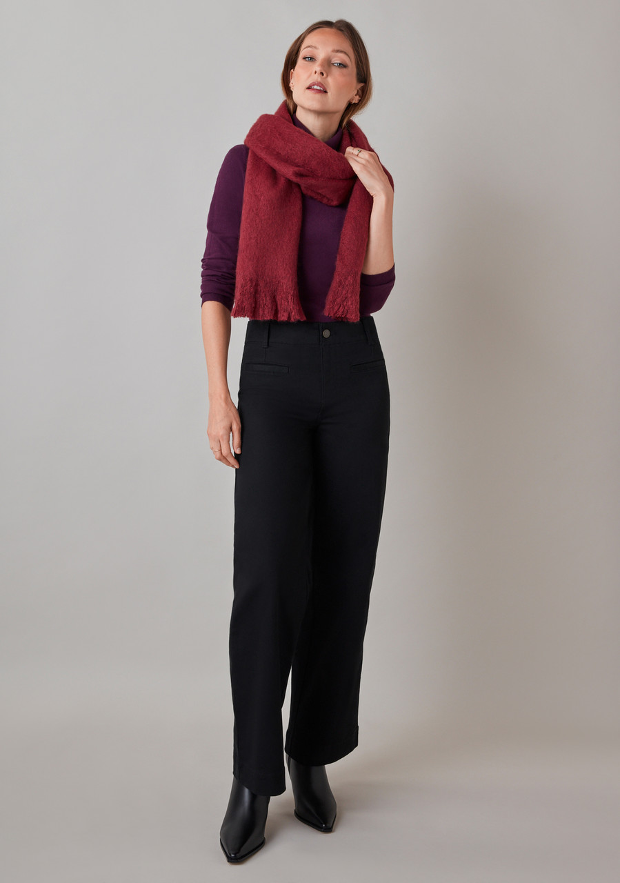 Dark Cherry Boucle Scarf