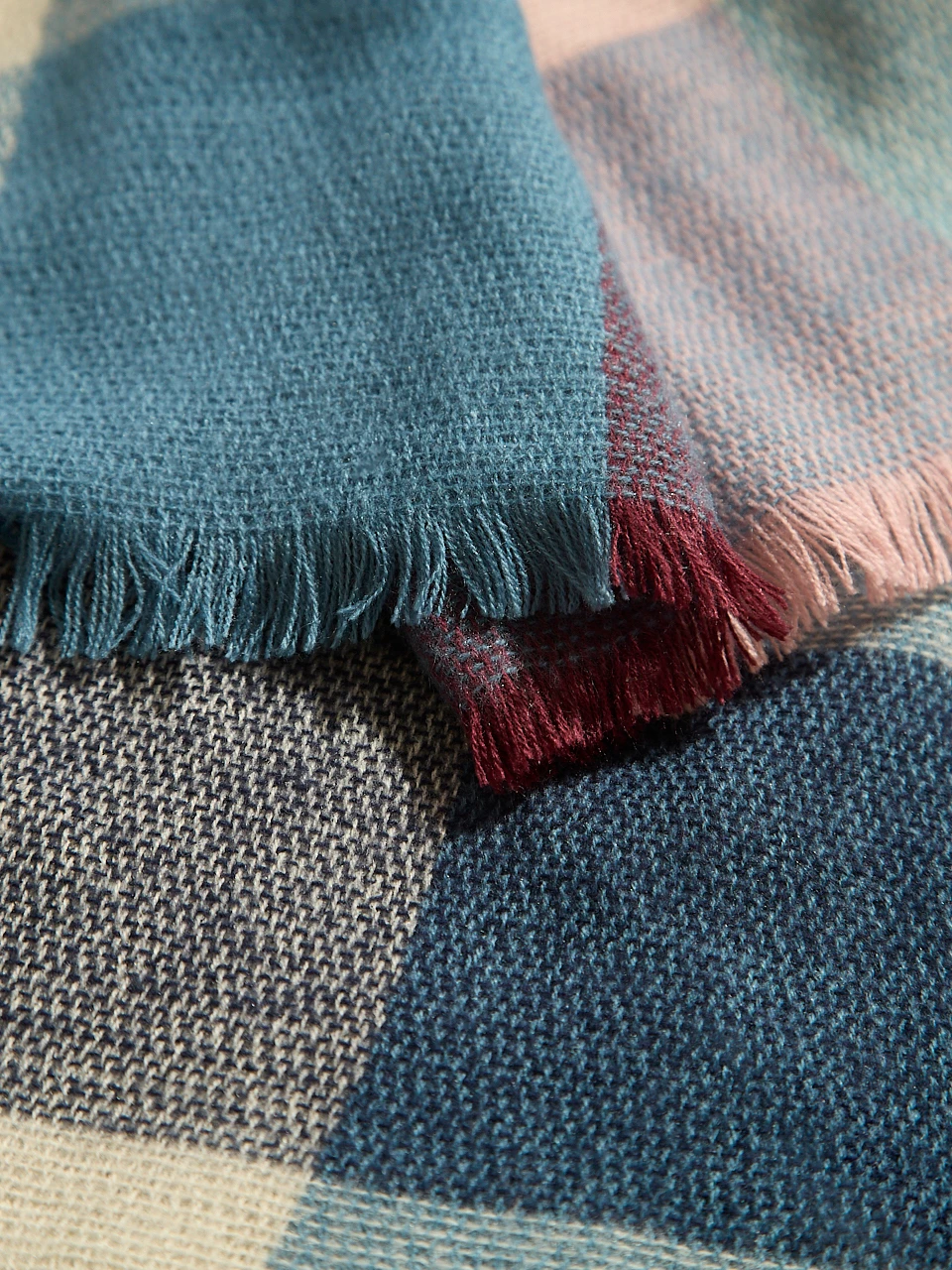 Frosted Plaid Scarf