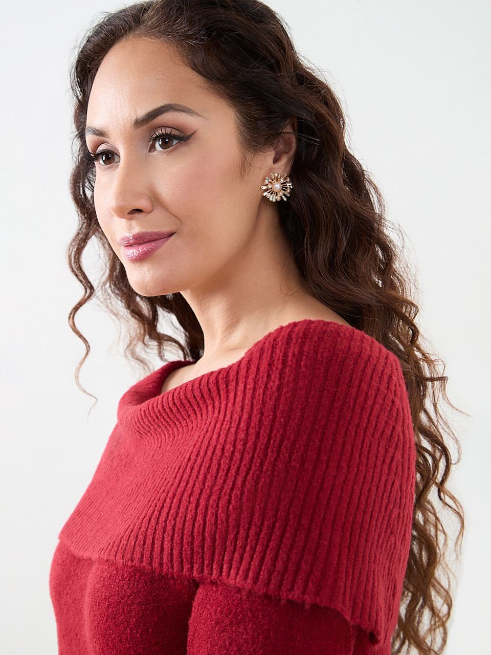 Gold, Pearl, and Crystal Burst Earrings