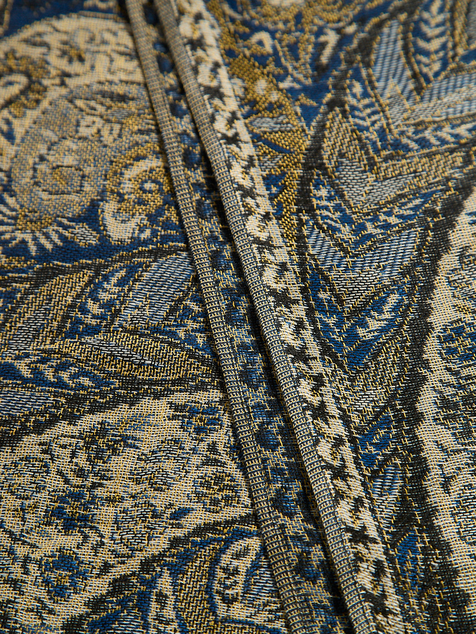 Large Blue Paisley Pashmina Scarf