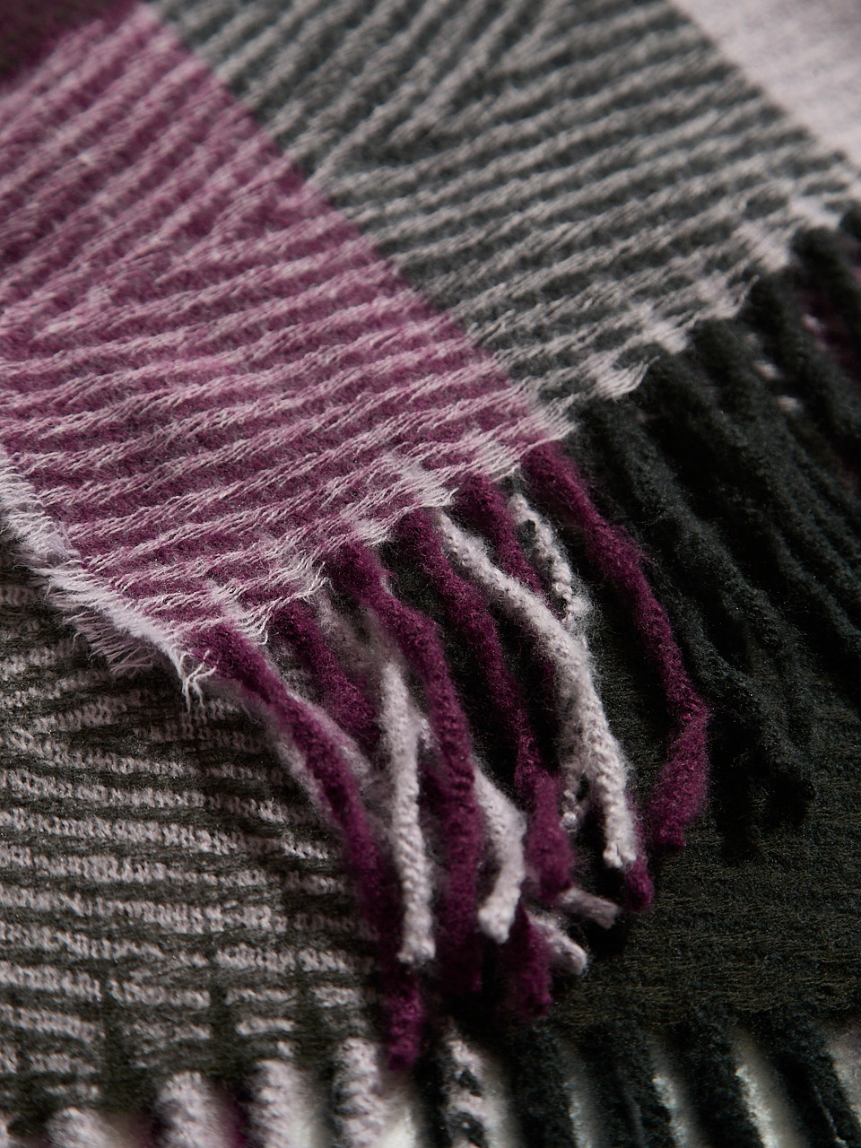 Large Lavender Plaid Scarf