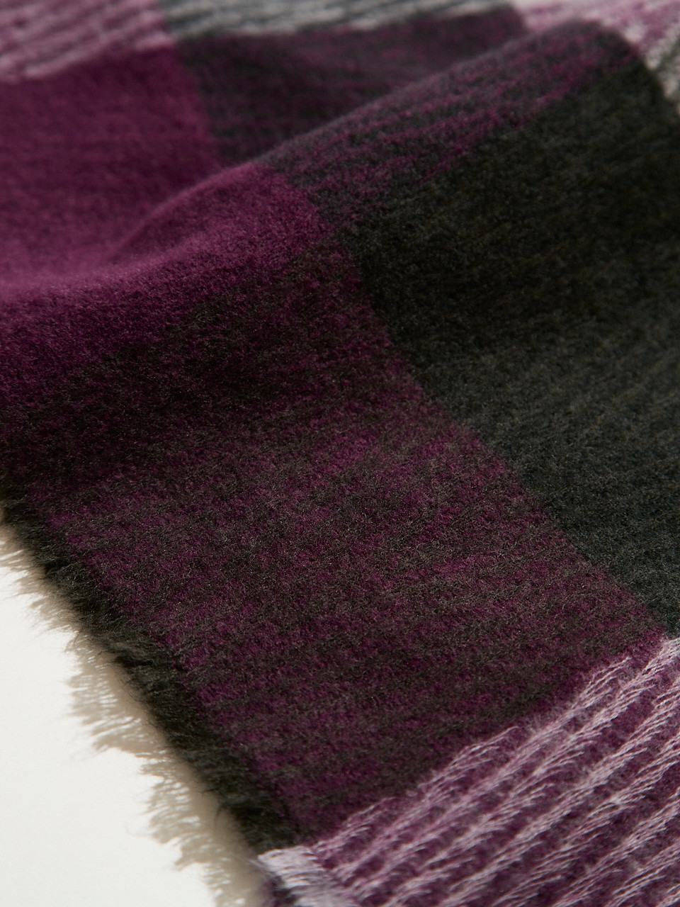 Large Lavender Plaid Scarf