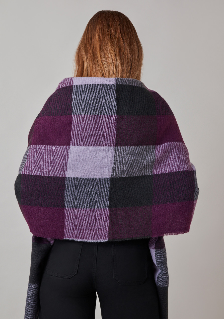 Large Lavender Plaid Scarf