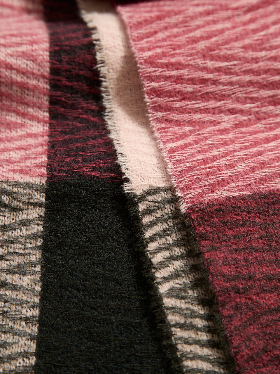 Large Pink Plaid Scarf