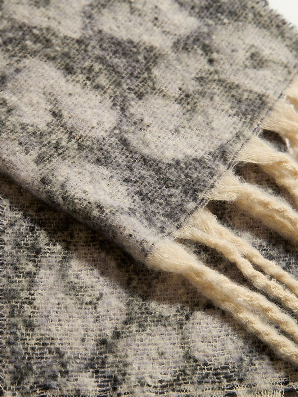 Lavender Plush Animal Scarf