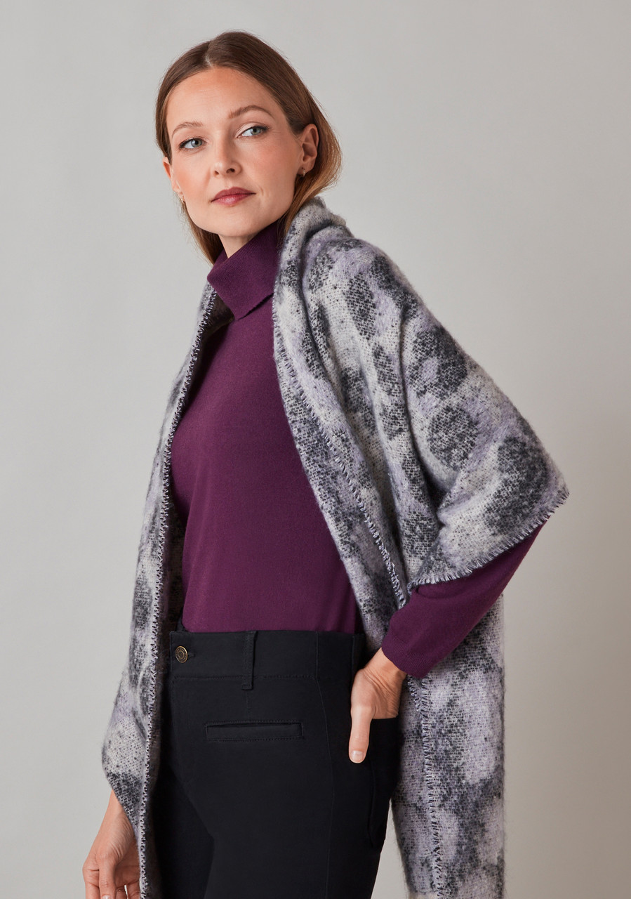 Lavender Plush Animal Scarf