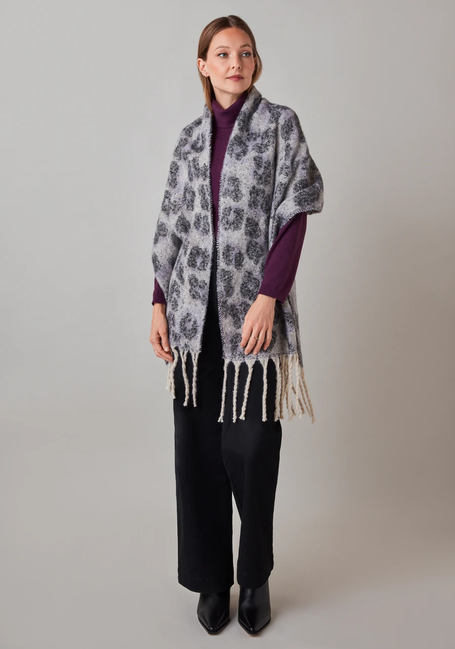 Lavender Plush Animal Scarf