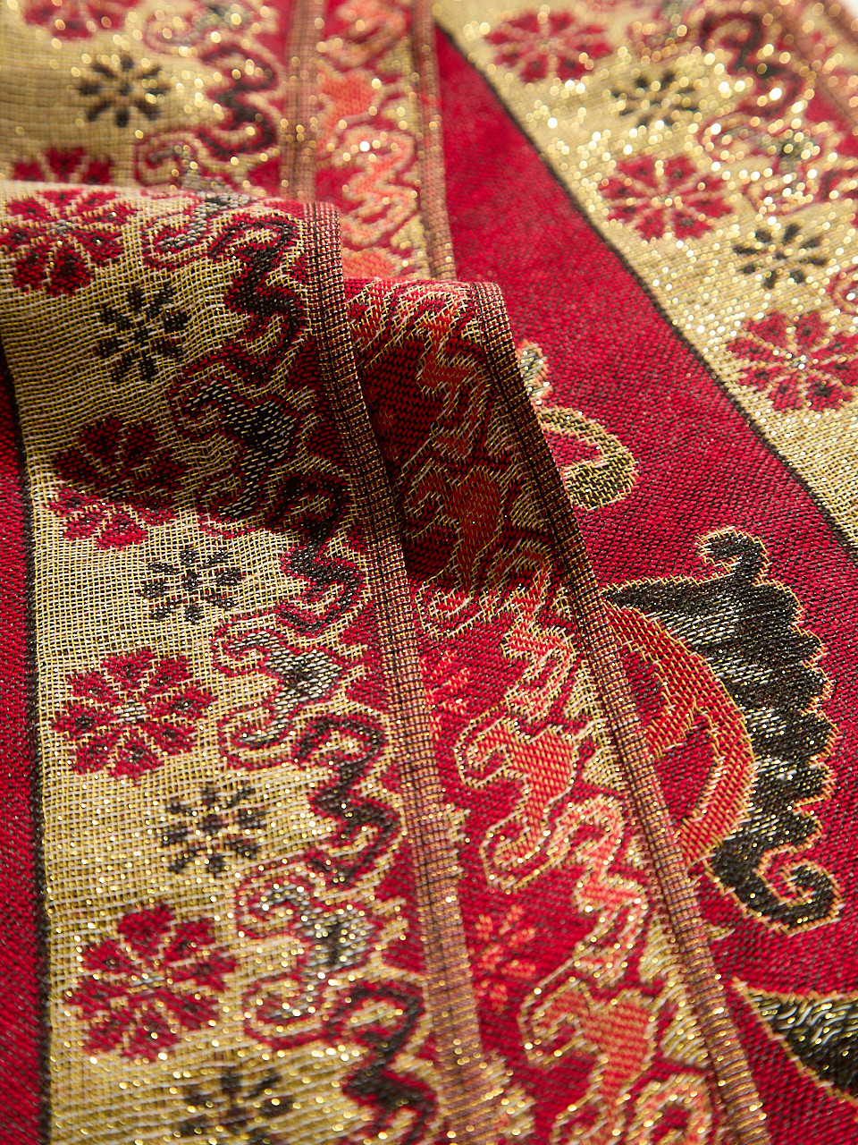 Lurex Deep Ruby Pashmina Scarf