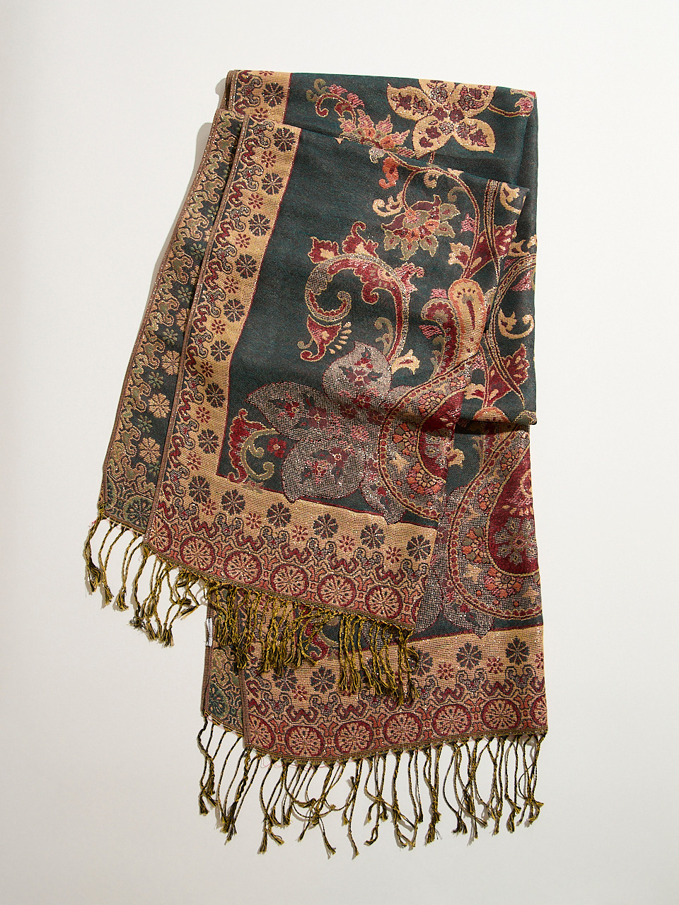 Lurex Green Pashmina Scarf