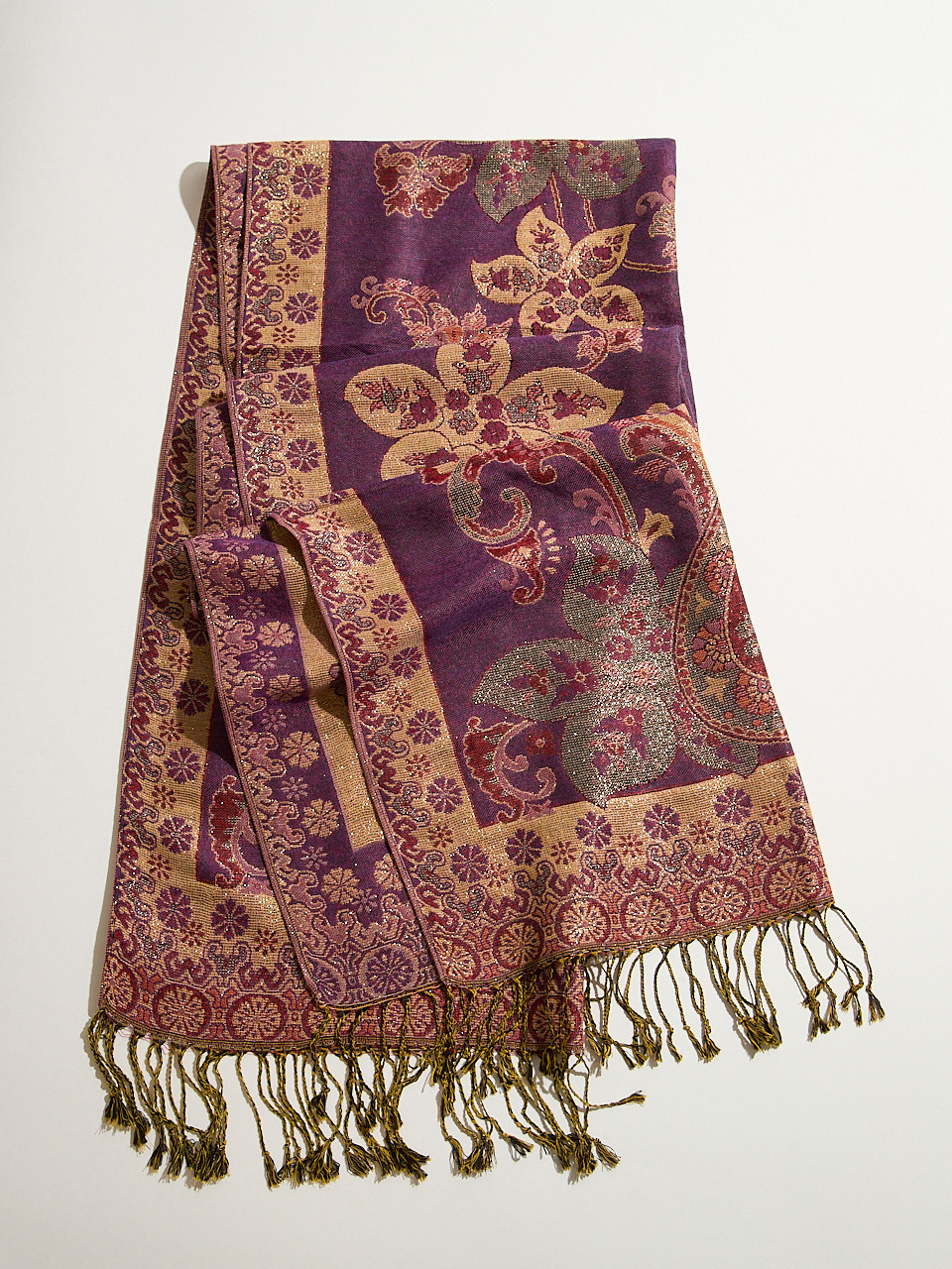 Lurex Purple Pashmina Scarf