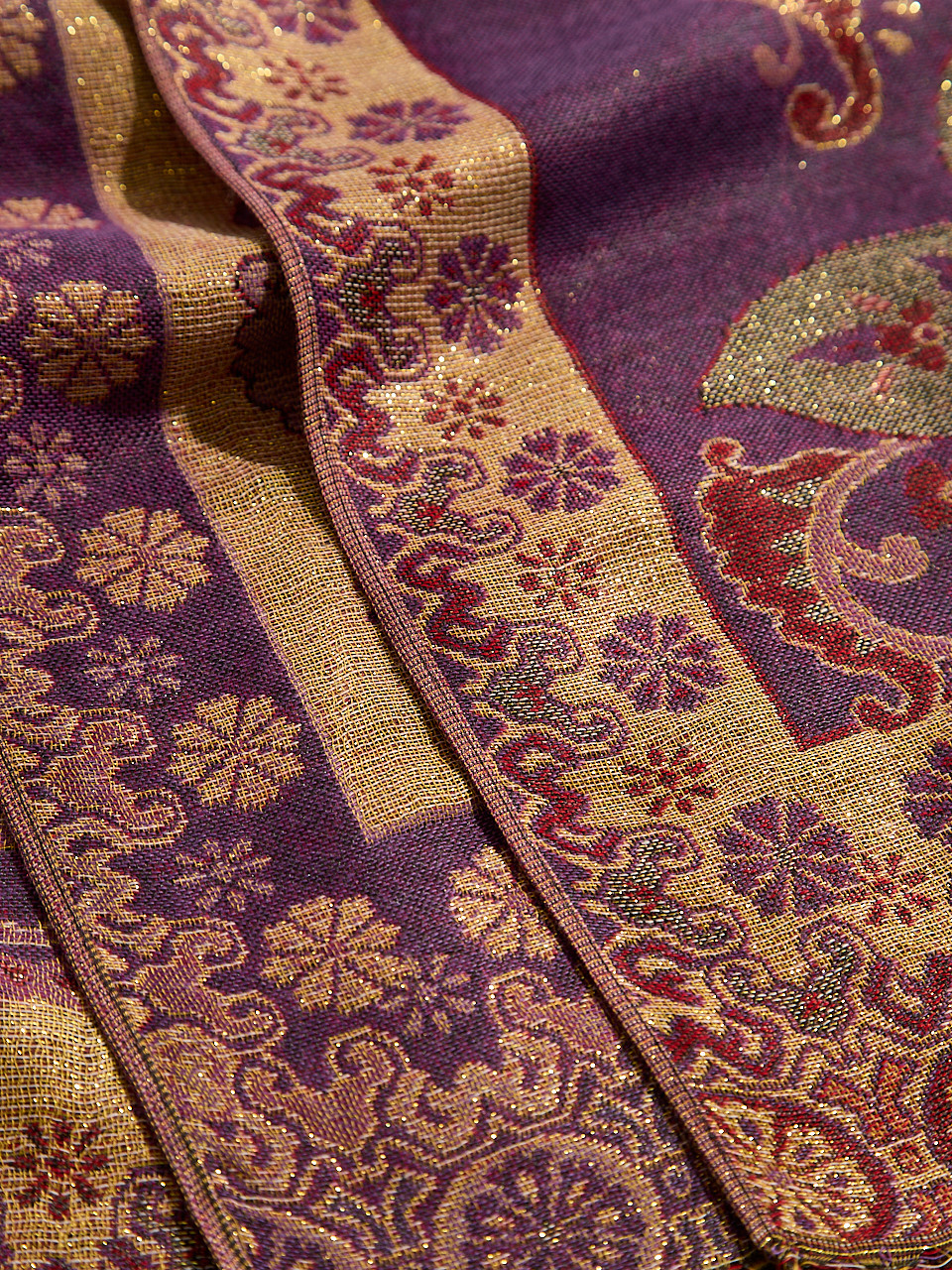 Lurex Purple Pashmina Scarf