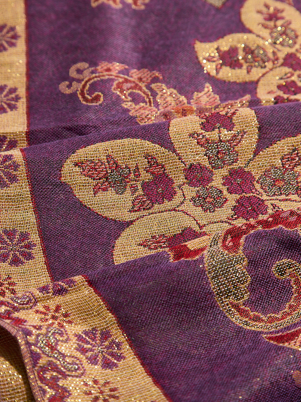 Lurex Purple Pashmina Scarf