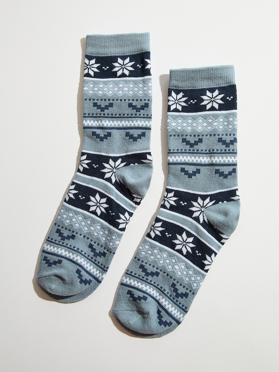 Navy Nordic Crew Socks