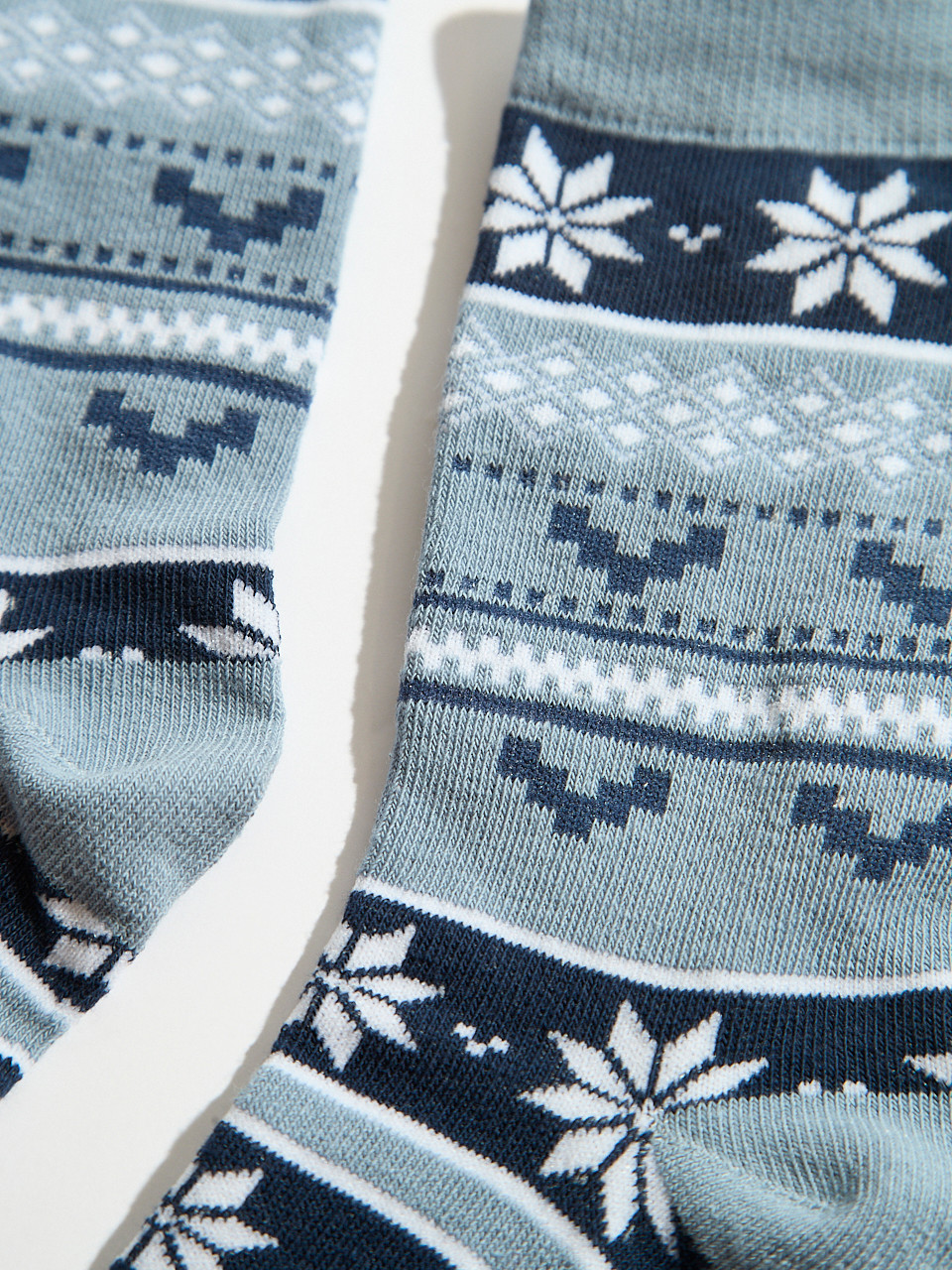 Navy Nordic Crew Socks